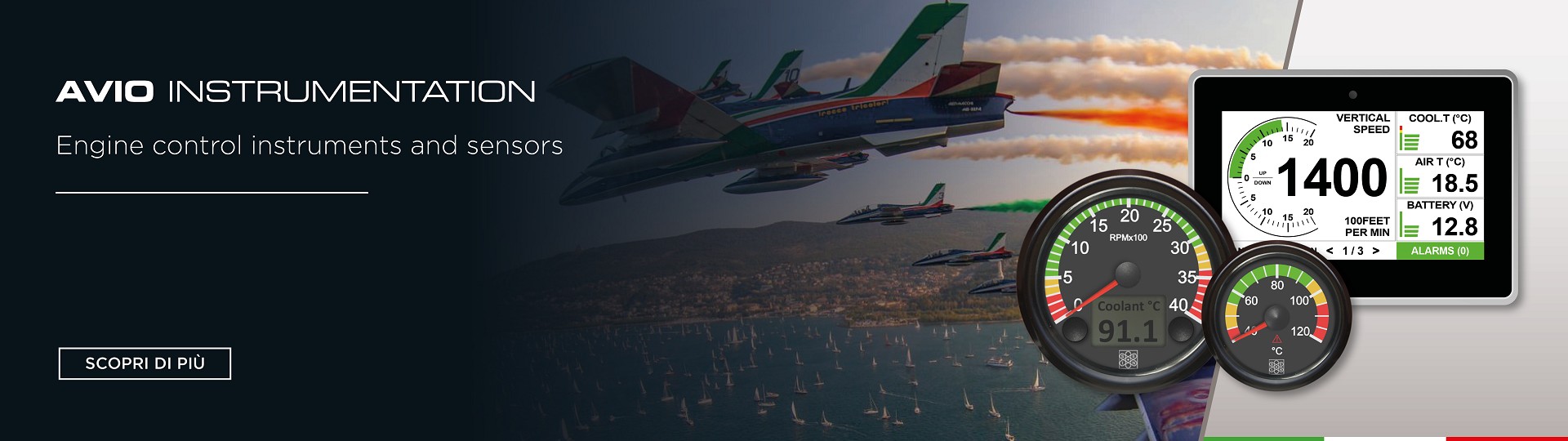 sensori, strumenti e sistemi di automazione per uso navale, industriale e militare